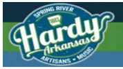 Spring-River-Area-Chamber-Guide-2024_page_9_15 Hardy Arkansas logo with Spring River theme.
