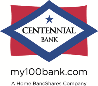 centennial logo Centennial Bank logo with website URL