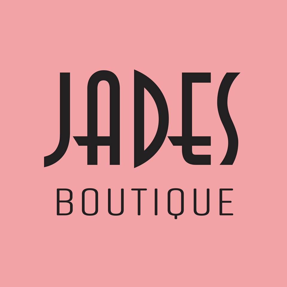 jadesboutique Jades Boutique logo on pink background