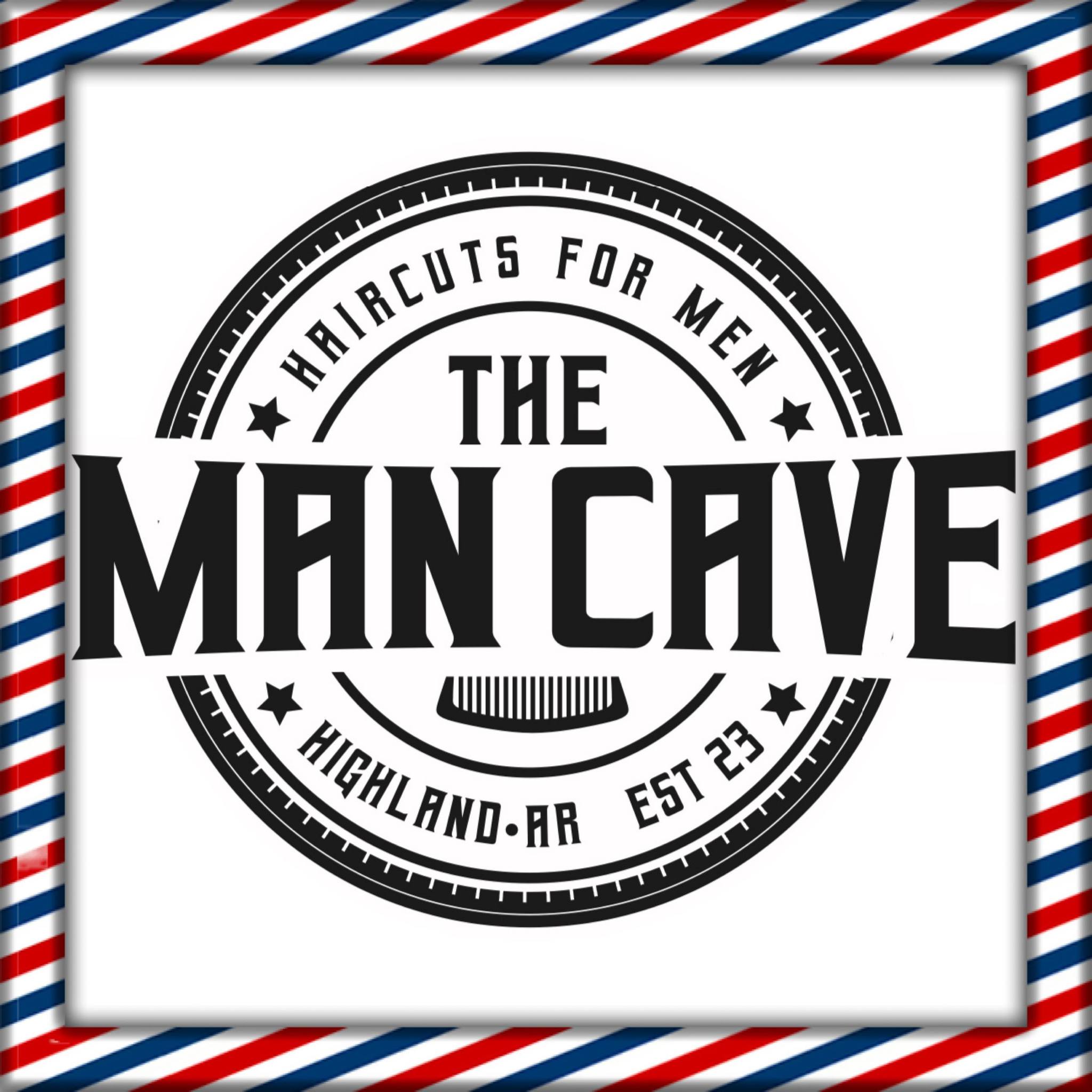 themancave The Man Cave, haircuts barbershop logo