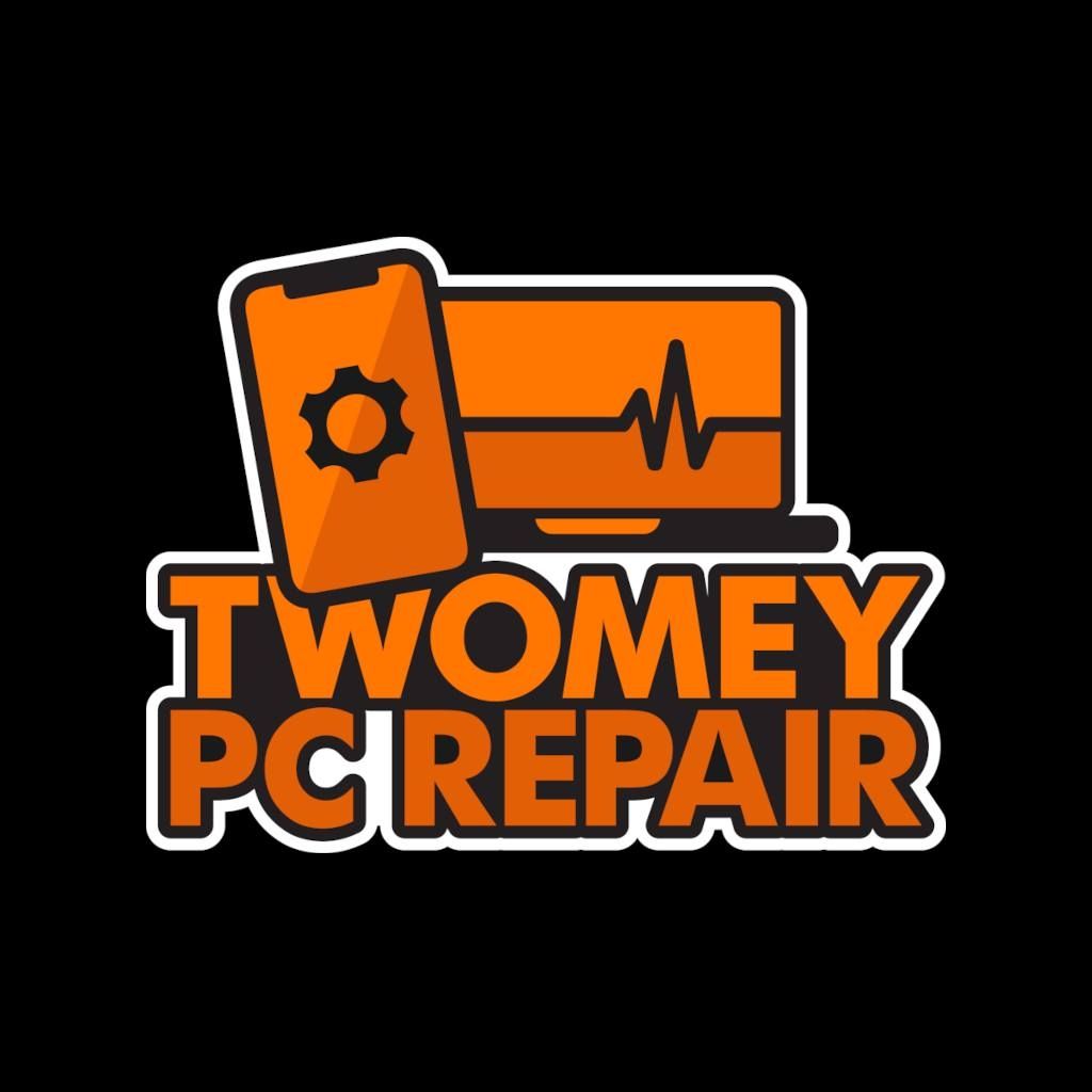 twomeypcrepair Twomey PC Repair logo with phone and laptop