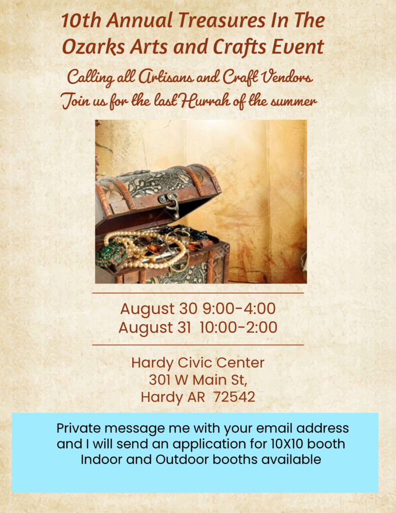 10th annual Ozarks arts and crafts event flyer.